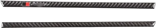 Adhesivo decorativo de salida de aire para consola central de automóvil (con letra), apto para Toyota Supra GR A90 A91 MK5 2019-2022, borde de fibra