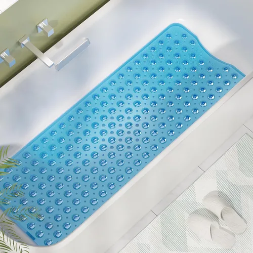 Miniatura 2 de AmazerBath Tapete de Ducha Antideslizante 40 x 16 Pulgadas, Tapete para Bañera Tapetes para Cabina de Ducha con Ventosas y Orificios de Drenaje