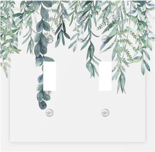 Miniatura 53 de Hojas de eucalipto, vegetación, flores de vid, sencillez, cubiertas decorativas de salida de 1 pandilla, placa de pared para interruptor de luz