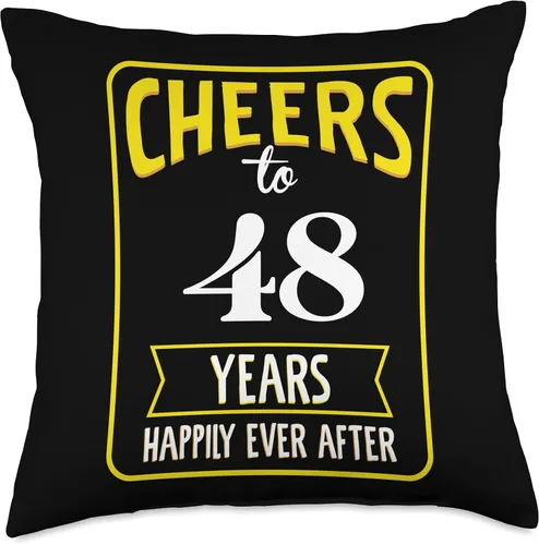 Miniatura 4 de Cheers to 48 years happily ever after Throw Pillow