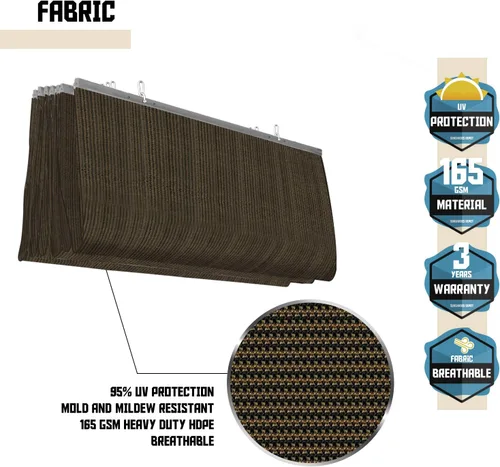 Miniatura 4 de TANG Cubierta de Sombra para Pérgola de 7' x 12', Toldo Retráctil, Toldos de Sombra Solar para Pérgolas de Patio Exterior, Kit para Terraza Patio