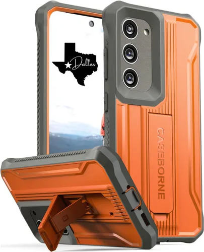 Miniatura 8 de CaseBorne Compatible con Samsung Galaxy S23, resistente funda protectora multicapa de cuerpo completo con soporte, sin pantalla