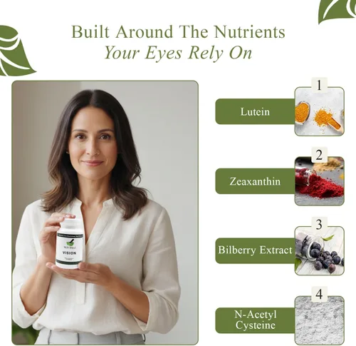 Miniatura 4 de Vision - Formulado por expertos, mezcla natural y robusta para el bienestar de los ojos, con luteína, zeaxantina, astaxantina, zinc, tiamina