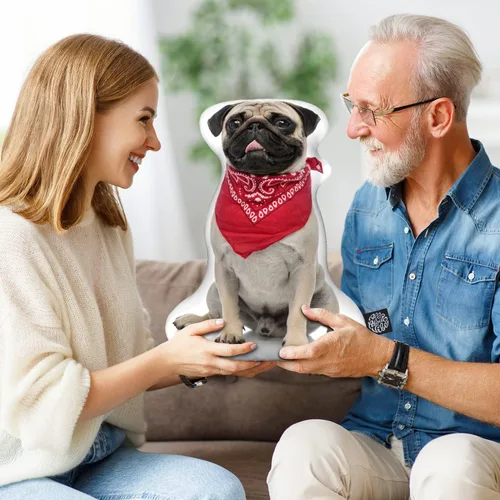 Miniatura 7 de Funda de almohada personalizada All About Vibe - Funda para almohadón personalizada con forma 3D, el mejor regalo para dueños y amantes de pugs!