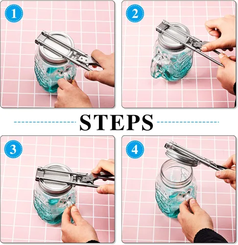 Miniatura 2 de Patelai Abridor maestro ajustable para frascos y botellas, de acero inoxidable, multifunción, para tapas de latas, abridor manual, accesorios