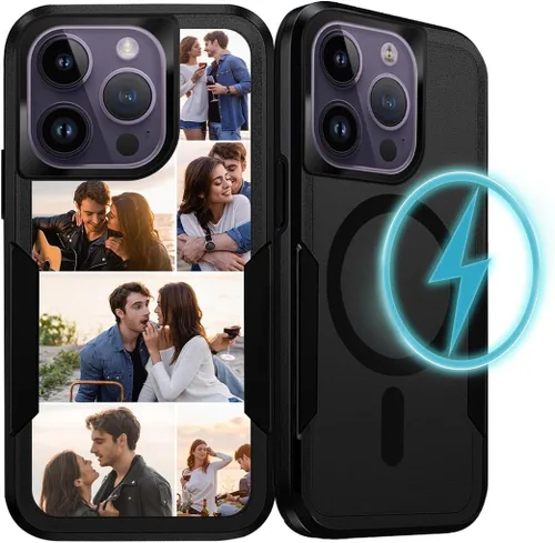 Funda personalizada para teléfono con fotos para iPhone 17 Pro Max Air 16 11 15 14 13 Plus 12 con protección MagSafe personalizada resistente, a