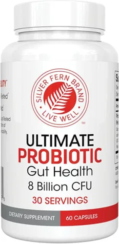 Silver Fern Brand Ultimate Probiotic – Probióticos para mujeres y hombres – Suplemento de salud intestinal formador de esporas de 8 mil millones de
