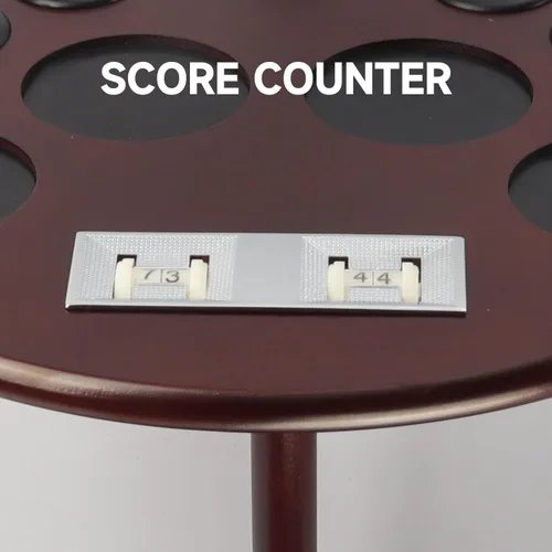 Miniatura 4 de GSE Games & Sports Expert Estantes para tacos de billar con soporte de suelo estilo esquinero con contadores de puntuación, contiene tacos de Caoba