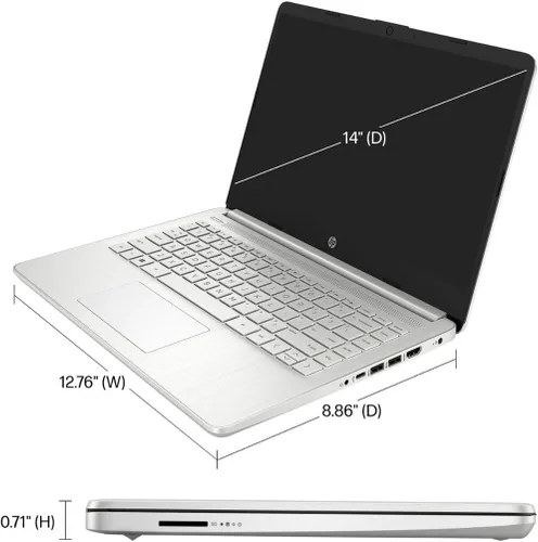 Miniatura 4 de Laptop HP HD de 14 pulgadas para estudiantes y negocios, Intel Quad-Core N4120, 4 GB de RAM, 192 GB de almacenamiento