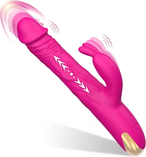 Juguetes sexuales, vibrador de empuje para mujeres, conejo adulto, consolador de punto G con orejas vibradoras, vibradores de silicona realistas,