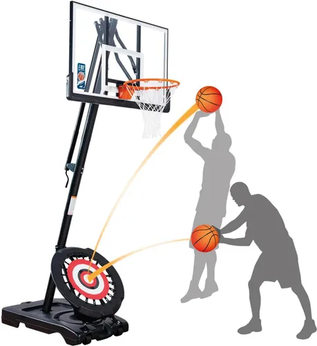 Miniatura 2 de IE Sports Aro de baloncesto portátil con altura ajustable de 7.5-10 pies y reboteador