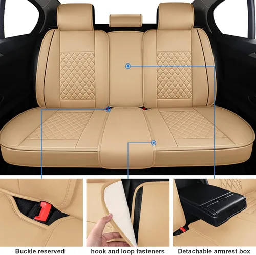 Miniatura 7 de Fundas de asiento de automóvil de ajuste universal para vehículos de 5 asientos, cobertura completa, protector de asiento para Camry Corolla RAV4