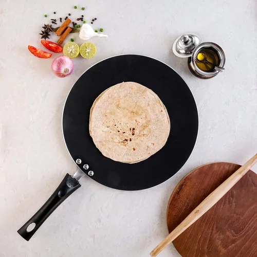 Miniatura 2 de Vinod Tawa cóncavo antiadherente de inducción de 10.8 in, 11 ", bandeja para crepé/plancha