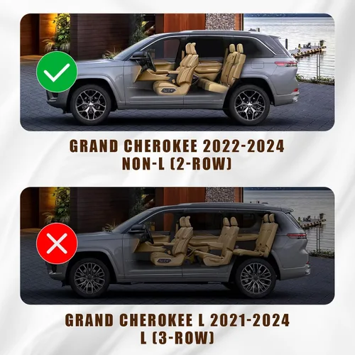Miniatura 7 de Muslogy para Grand Cherokee 2025 2024 2023 2022 Guardabarros Delantero y Trasero Sin Necesidad de Perforación Compatible con Guardabarros para Jeep