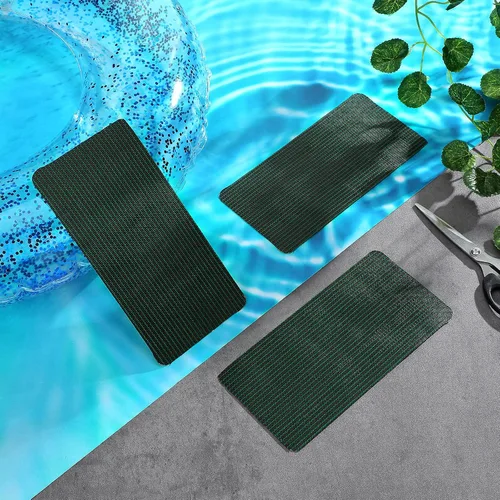 Miniatura 5 de Honoson Kit de parche de 4 piezas para cubierta de seguridad para piscina, cubierta de seguridad de malla con autoadhesivo, kit de parches de malla