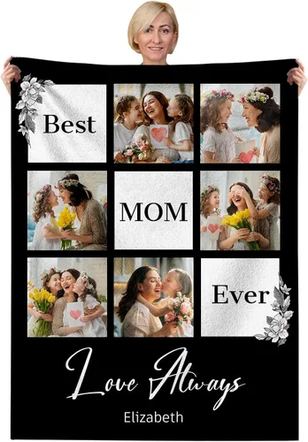 Miniatura 32 de Manta personalizada con foto, manta personalizada con imagen para regalos de pareja, mantas de franela personalizadas para adultos, niños
