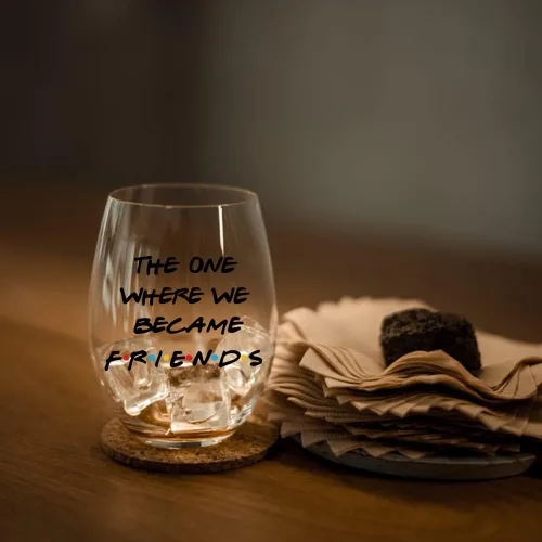 Miniatura 6 de Perfectinsoy The One Where We Became Friends - Caja de regalo de copa de vino, regalos de amistad para mujeres, copa de vino de amistad, regalo