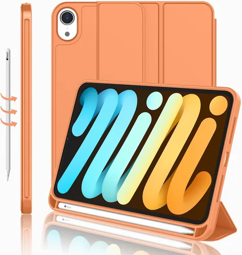 Miniatura 10 de iMieet Funda para iPad mini 7 2024 (A17 Pro), iPad mini 6 (8.3 pulgadas, modelo 2021), iPad mini 7ª/6ª generación con soporte para lápices, funda