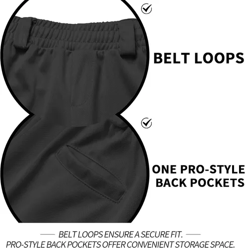 Miniatura 3 de QBK 2T/3T/4T/5T para Jóvenes - Pantalones de Béisbol para Niños Pequeños, Pantalones de Sóftbol para Niñas, Pantalones de Tee Ball para Niños