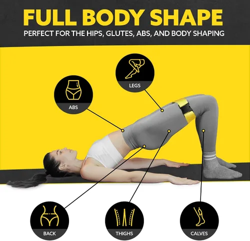 Miniatura 5 de Tribe Lifting - Bandas de resistencia de tela para glúteos y piernas Juego de 5 bandas de tela para entrenamiento Bandas gruesas de glúteos