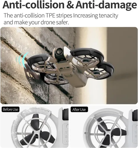 Miniatura 3 de Accesorios para protectores de parachoques para dron, protector de hélice protector de cardán protector de anillo anticolisión para accesorios DJI