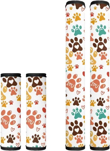 Miniatura 43 de Juego de 4 fundas protectoras de repuesto para manija de puerta de refrigerador con temática de té de la tarde para microondas, horno, refrigerador