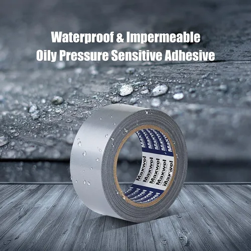 Miniatura 4 de Cinta adhesiva resistente al agua, 1.88 pulgadas, 35 yardas, cinta adhesiva plateada desgarrable sin residuos, adhesivo fuerte para reparación