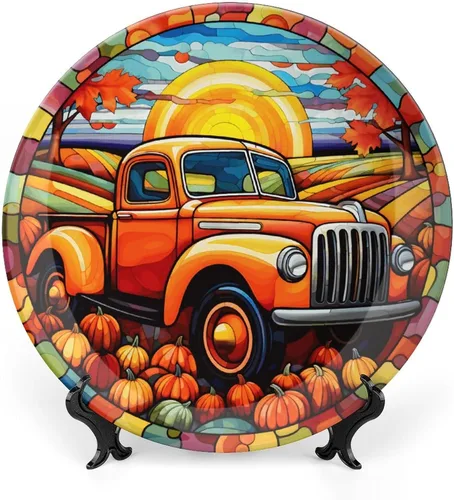 Miniatura 17 de Platos decorativos para colgar en la pared, placa de cerámica con estampado de pájaros de acuarela con soporte de exhibición, decoración del hogar