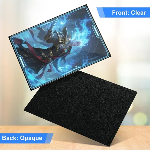 Miniatura 3 de Fundas negras para cartas compatibles con MTG, paquete de 300, fundas estándar perfectas para cartas coleccionables, cartas deportivas, cartas