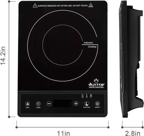 Miniatura 8 de Duxtop - Parrilla de inducción portátil, quemador de encimera, quemador de inducción con temporizador y sensor táctil, 1800W 8500ST E210C2