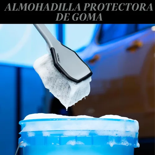 Miniatura 4 de VIKING Cepillo de lavado de coche, cepillo para ruedas y guardabarros, limpiador de neumáticos de mango largo para detallado de automóviles, 16.5