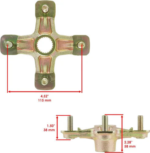 Miniatura 2 de Caltric 2 Eje trasero Buje de la rueda puede usarse con Yamaha Raptor 660R YFM660R 2001-2005