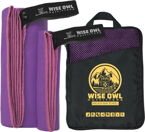 Miniatura 14 de Wise Owl Outfitters Microfiber Camping Towel - Quick Dry Towel for Travel, Backpacking, Hiking, Beach, Gym & Yoga - Compact, Fast Drying &