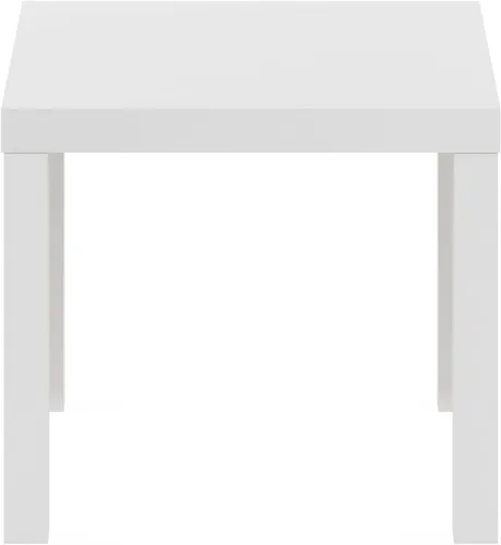 Miniatura 6 de Furinno Classic Square Parsons Mesa Auxiliar Lateral, Paquete de 1, Blanco
