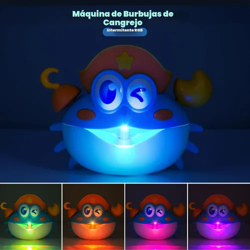 Miniatura 2 de Juguetes de baño, juguetes de baño para bebés con luz, máquina de burbujas de baño con luz RGB colorida, excelente regalo de cumpleaños para niños