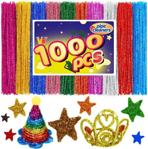 Limpiadores de tuberías, limpiadores de tuberías para manualidades, manualidades y artesanías, manualidades, suministros para manualidades, Purpurina