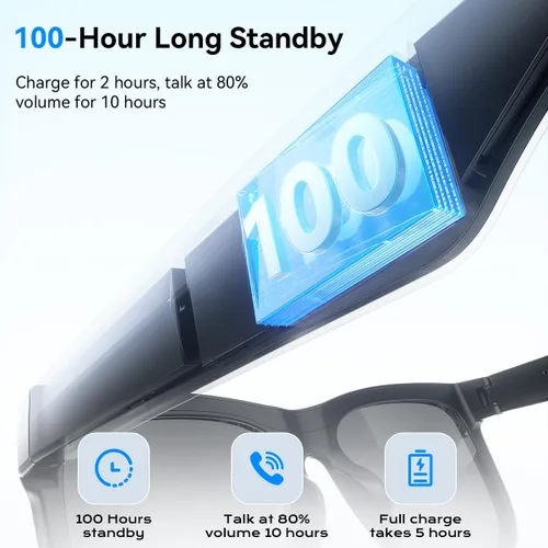 Miniatura 3 de XO Simple is Beauty Lentes de audio inteligentes para exteriores, lentes de sol Bluetooth unisex para hombres y mujeres con micrófono y altavoces