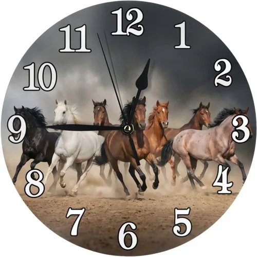 Miniatura 9 de African Black Woman Wall Clock Battery Operated Silent Round Clock Afro Girl Wall Decor for Home Office School, 9.8 Inch