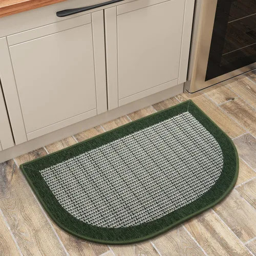 Miniatura 19 de PADOOR Tapetes de cocina para piso, alfombras de cocina antideslizantes, lavables, medio círculo, alfombra para fregadero de cocina, alfombra