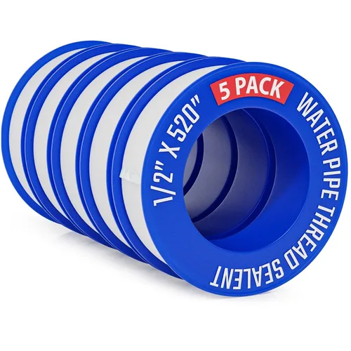 Miniatura 11 de D-NYX Cinta de Teflón 1 Rollo 1/2 Pulgada (Ancho) X 520 Pulgadas (Largo), Cinta de Sellado de Tuberías de Agua, Cinta de Fontanería, Grifo