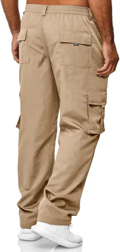 Miniatura 3 de AIFARLD Pantalones cargo para hombre con bolsillos, pantalones deportivos de algodón para senderismo, casuales, atléticos, deportivos