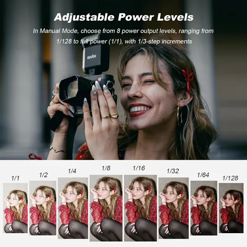 Miniatura 3 de Godox iA32 Mini Cámara Flash 490 Full Power Flash 8 Niveles Flash Automático GN 15 2.5sRecycle Mini Flash Speedlite para Sony ZVE10 Sony ZV1 Ricoh