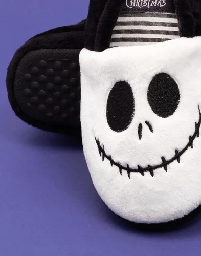 Miniatura 5 de Disney The Nightmare Before Christmas Pantuflas para niños Jack Skellington, Negro