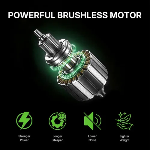 Miniatura 4 de WORKIT Mini motosierra inalámbrica, motosierra eléctrica de 8 pulgadas con 2 baterías, motosierra de mano con engrasador automático, tensión sin