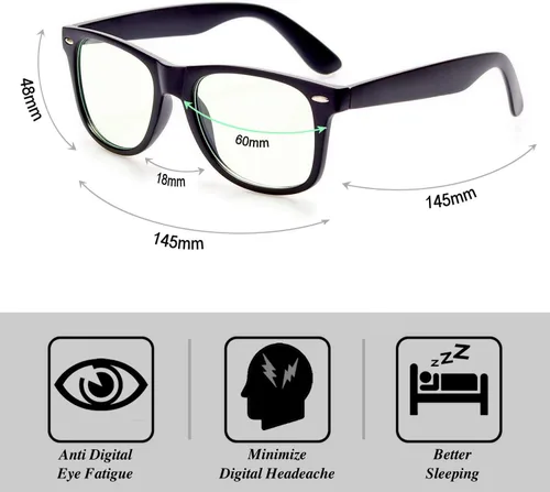 Miniatura 3 de GY Snail - Lentes de bloqueo de luz azul para hombres, anteojos de seguridad para juegos, alivio de fatiga ocular y mejor sueño