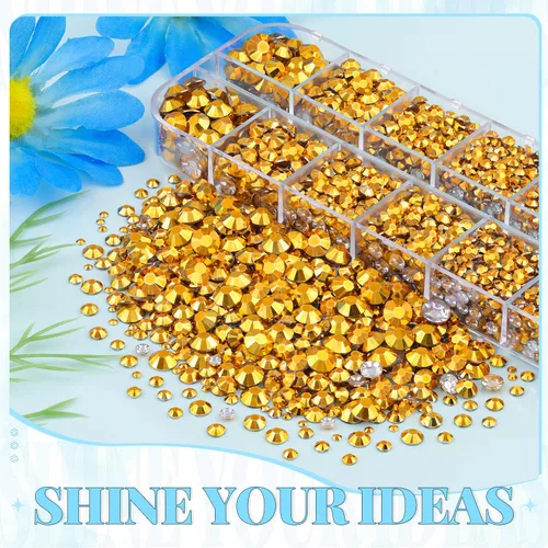 Miniatura 7 de 12000 diamantes de imitación de resina para decorar con brillantes con 3 piezas de pegamento para joyería B7000, 2 cajas de diamantes de imitación
