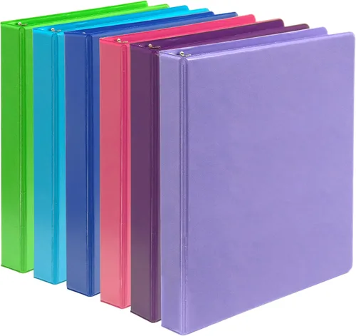 Miniatura 239 de Samsill - Carpeta duradera de 5 pulgadas, fabricada en los Estados Unidos, con anillos en D, transparente y personalizable, color blanco