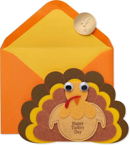 Papyrus Tarjeta de Acción de Gracias para niños (Let the Gobbling Begin)