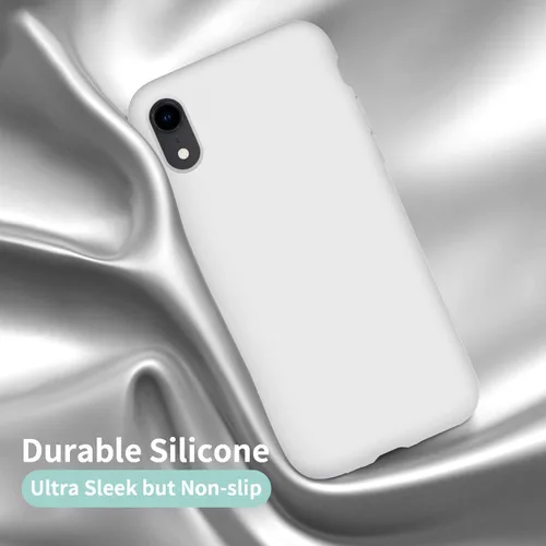 Miniatura 4 de Cordking - Carcasas para iPhone XR, de silicona muy delgada, a prueba de golpes, con forro de microfibra suave a prueba de rayones, de 6.1 pulgadas