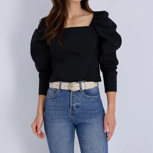 Miniatura 5 de Levi's Cinturón casual de cuero suave para mujer con hebilla redondeada